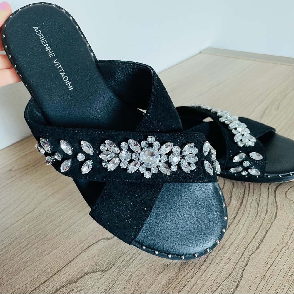 Adrienne Vittadini Jeweled Sandals